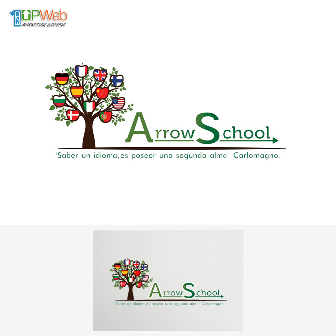 Diseño logotipo Arrow School