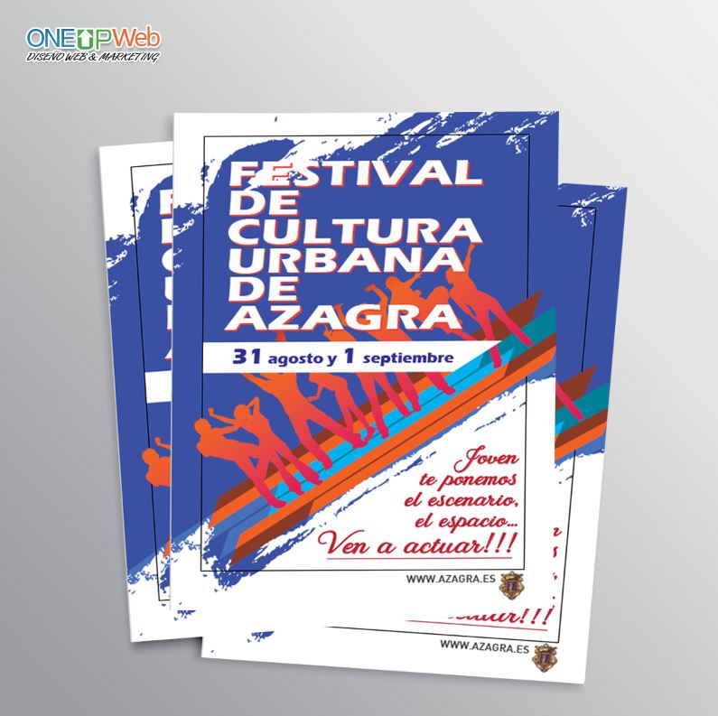 Cartel publicitario Festival Cultura Urbana Azagra